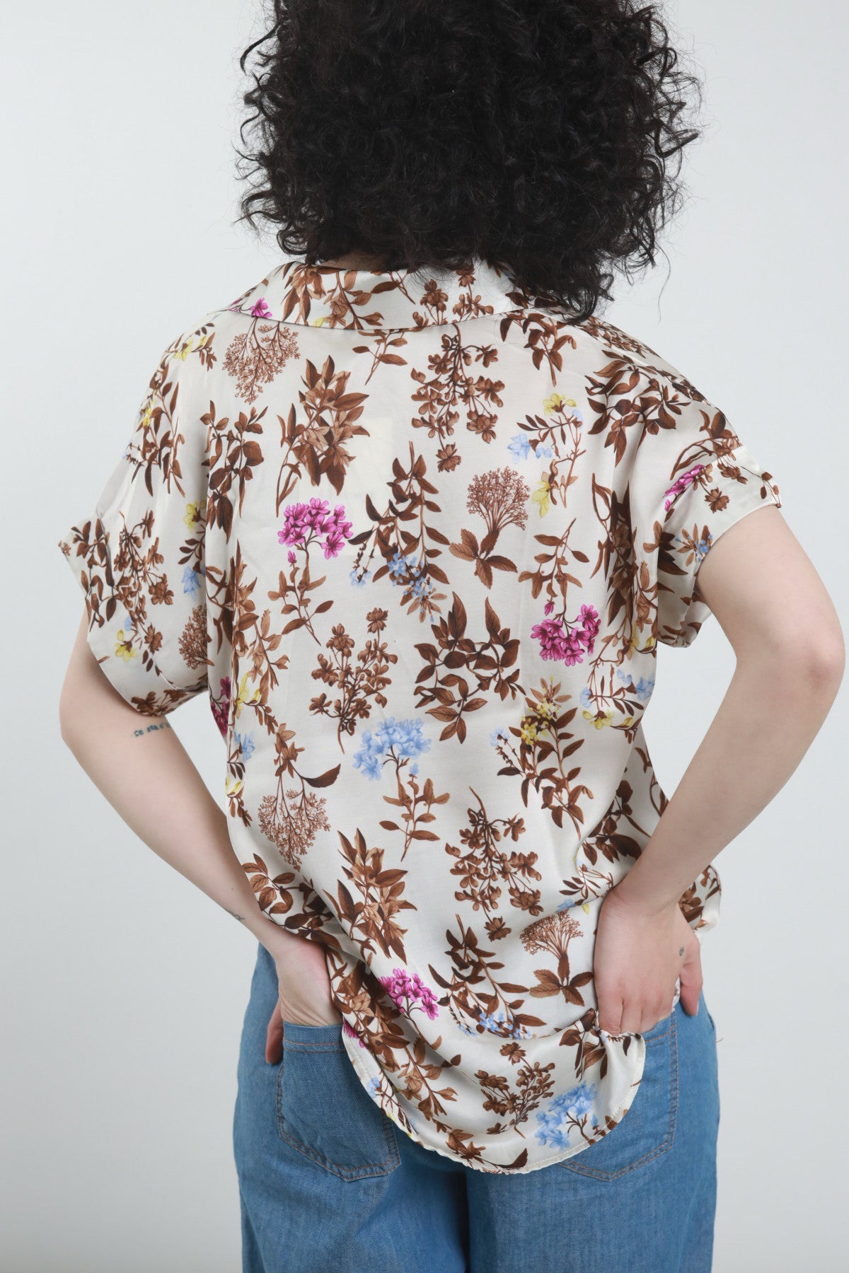Camicia floreale burro Susy mix