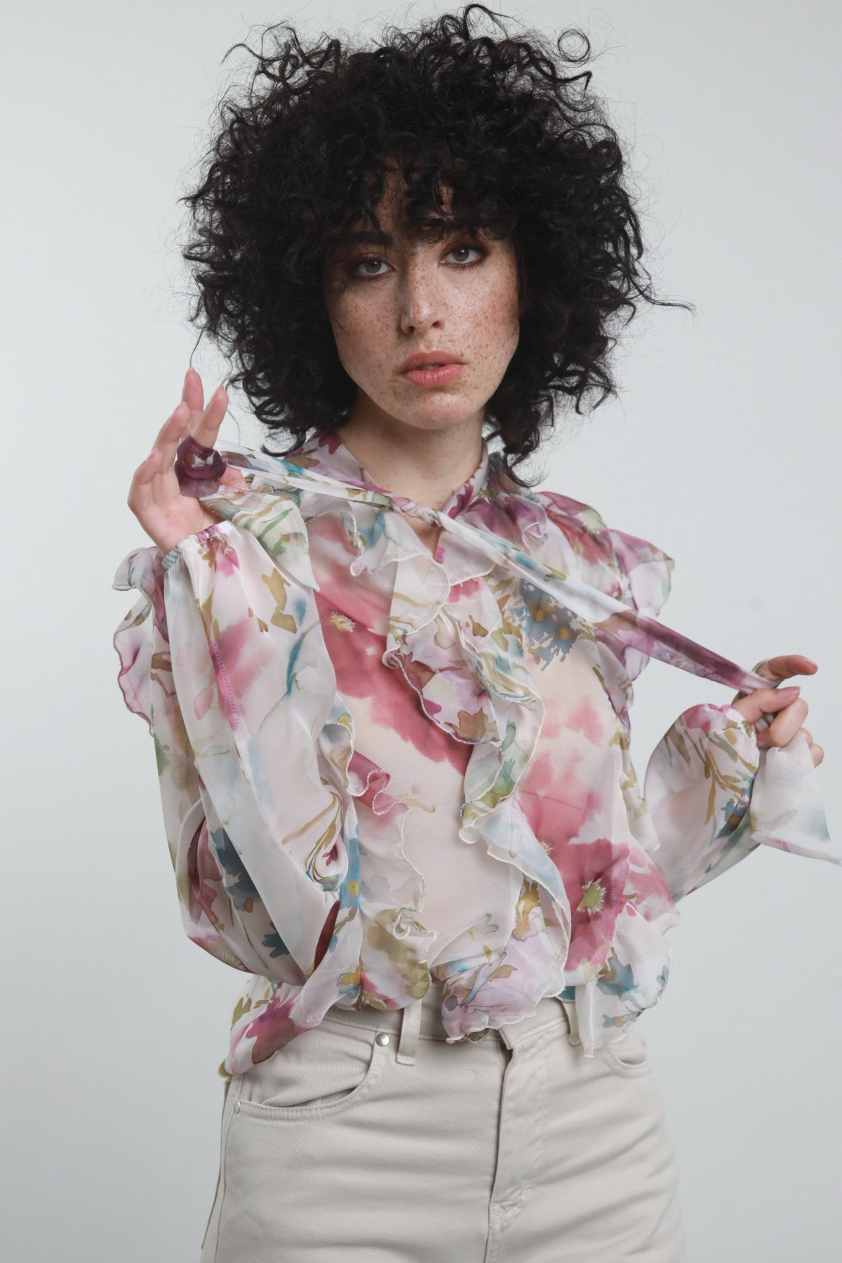 Camicia floreale fiocco Susy mix