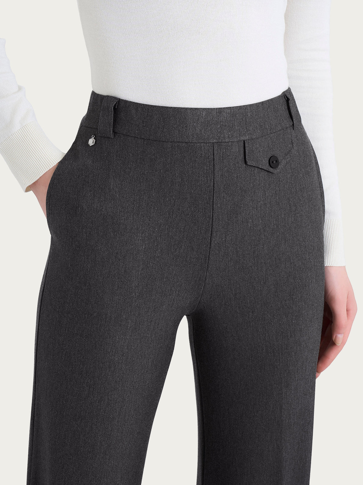 Pantalone Ragno ampio con taschino in Compact art: DR22PE