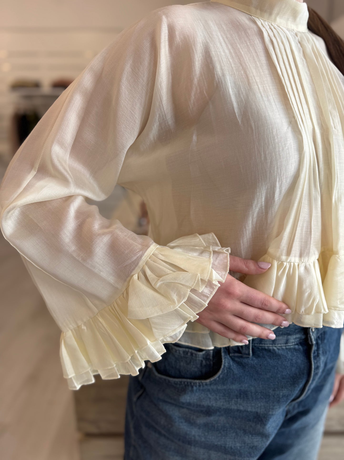 Camicia con rouches