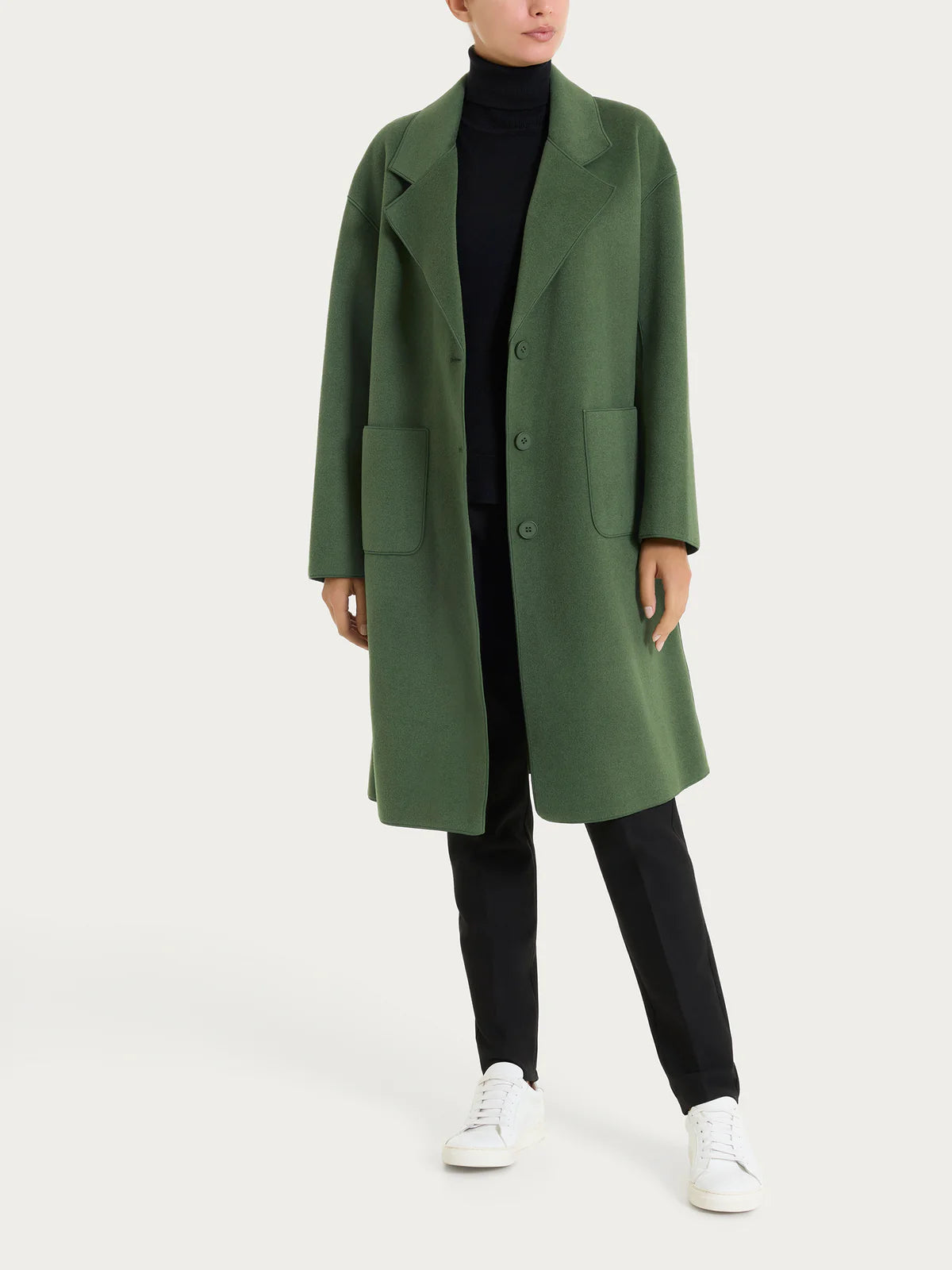 Cappotto Ragno con bottoni in Vegan Wool art. DQ61KW