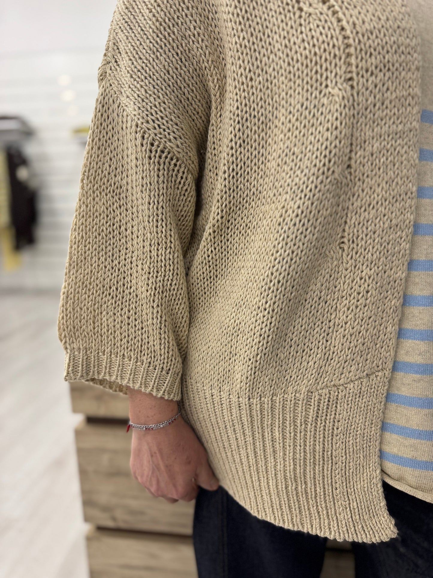 Cardigan senza bottoni