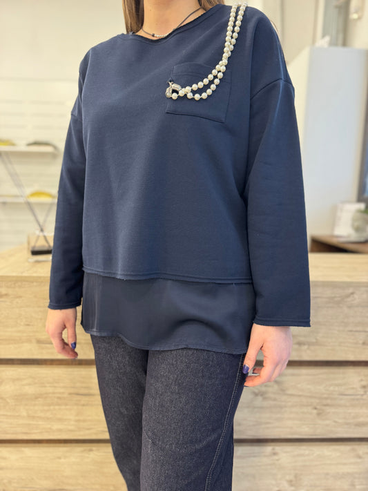 Felpa con accessorio over