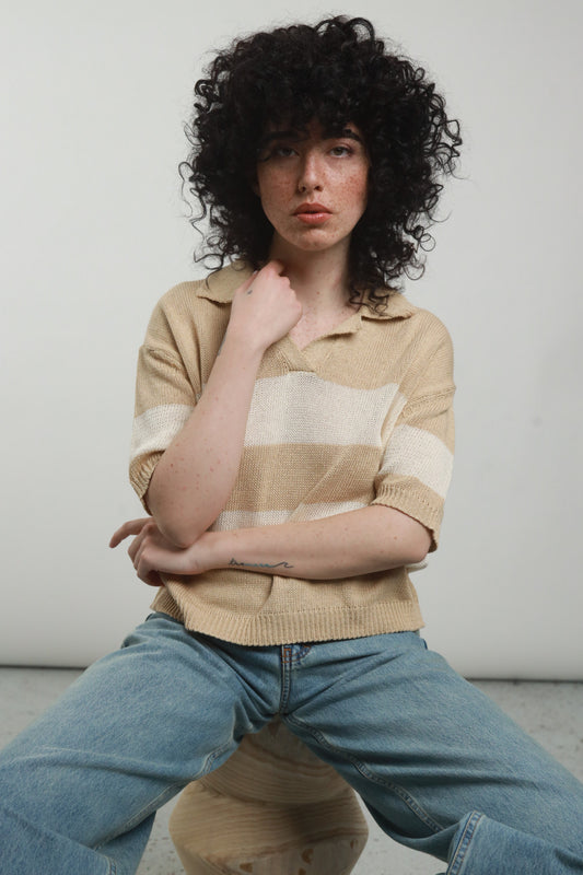 Polo in maglia a righe Susy Mix