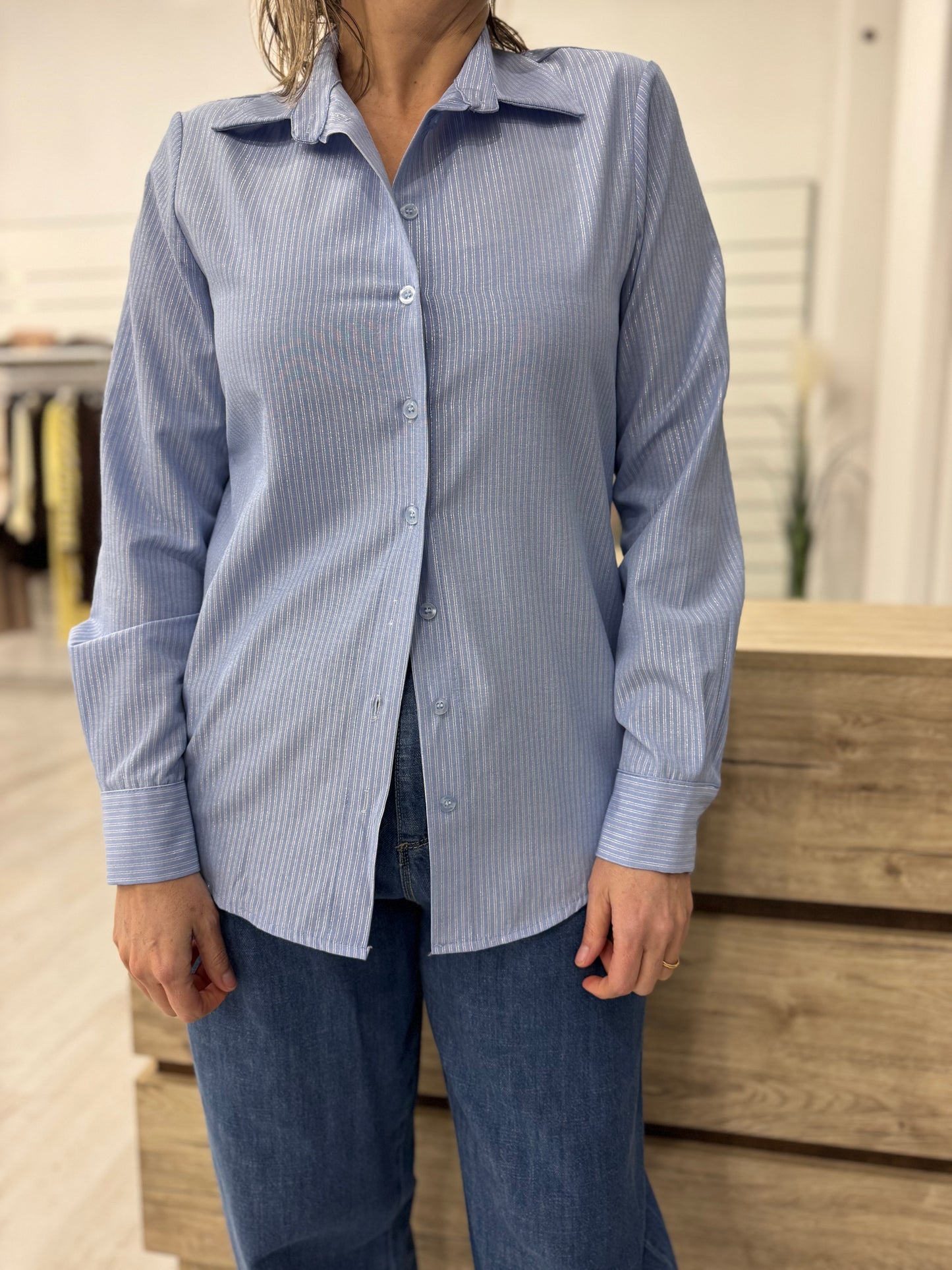Camicia bacchettata lurex