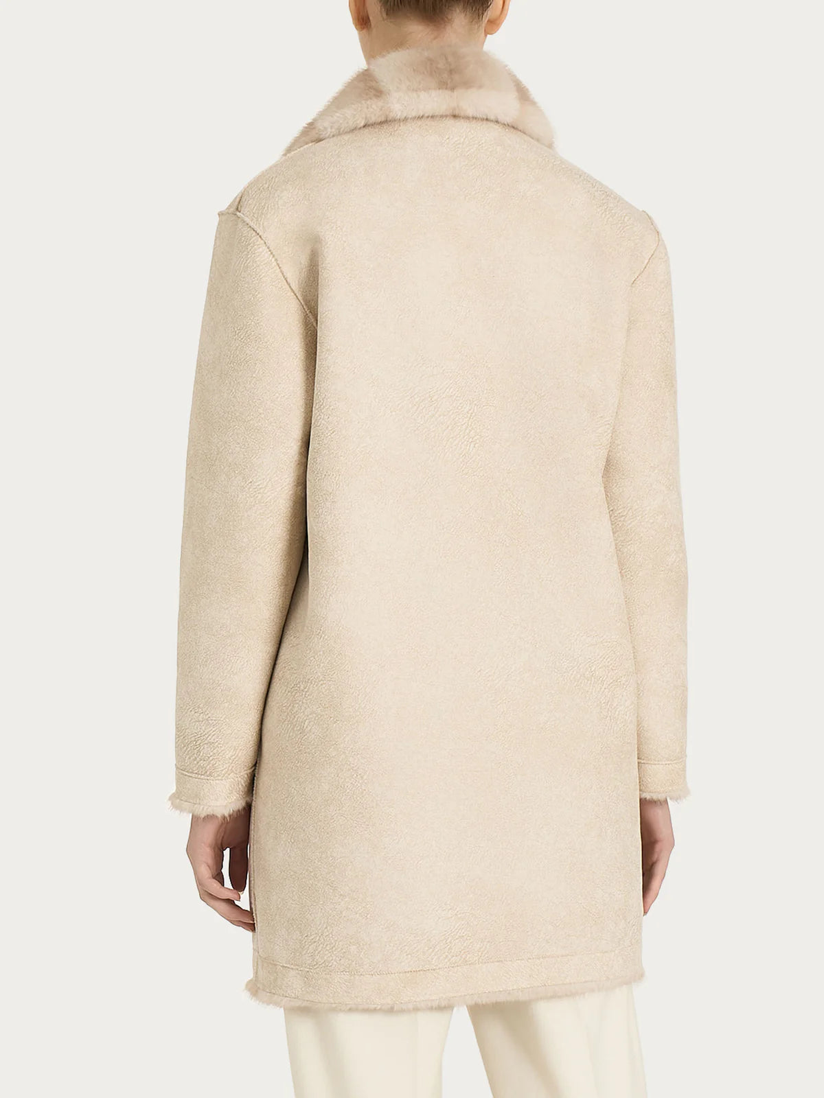 Cappotto Ragno con revers double-face in Vegan Fur art. DQ43KB