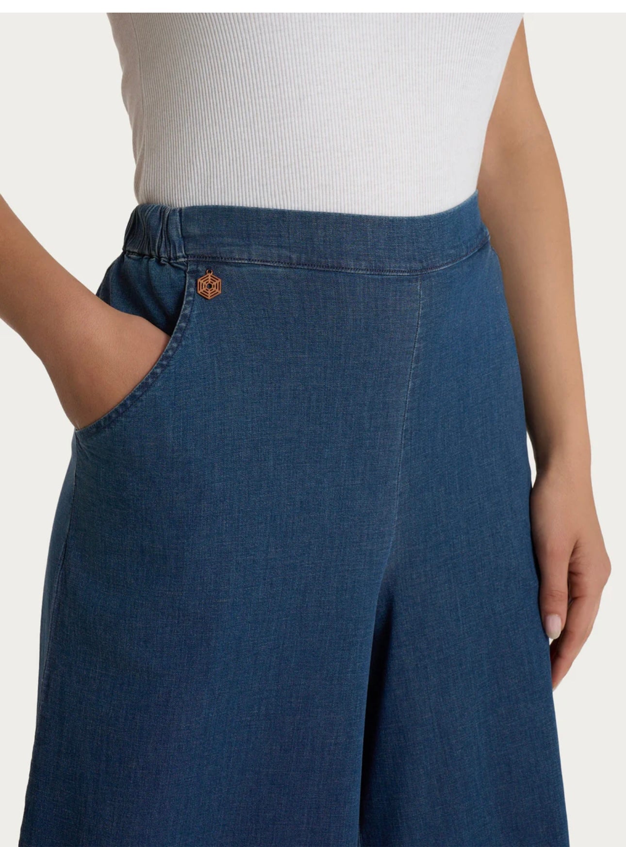 Jeans Ragno a palazzo con tasche in Super Light Denim