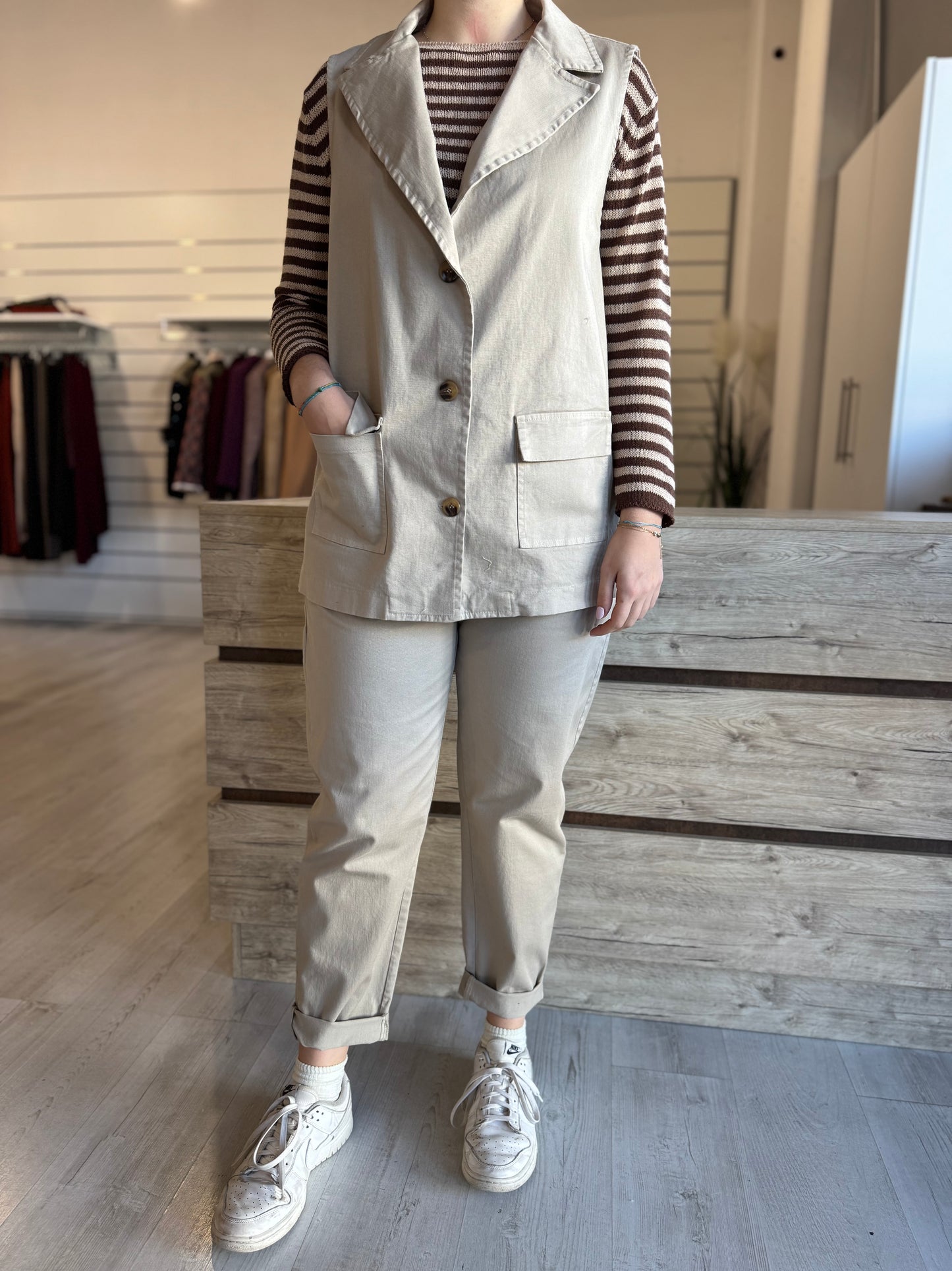 Gilet lungo over
