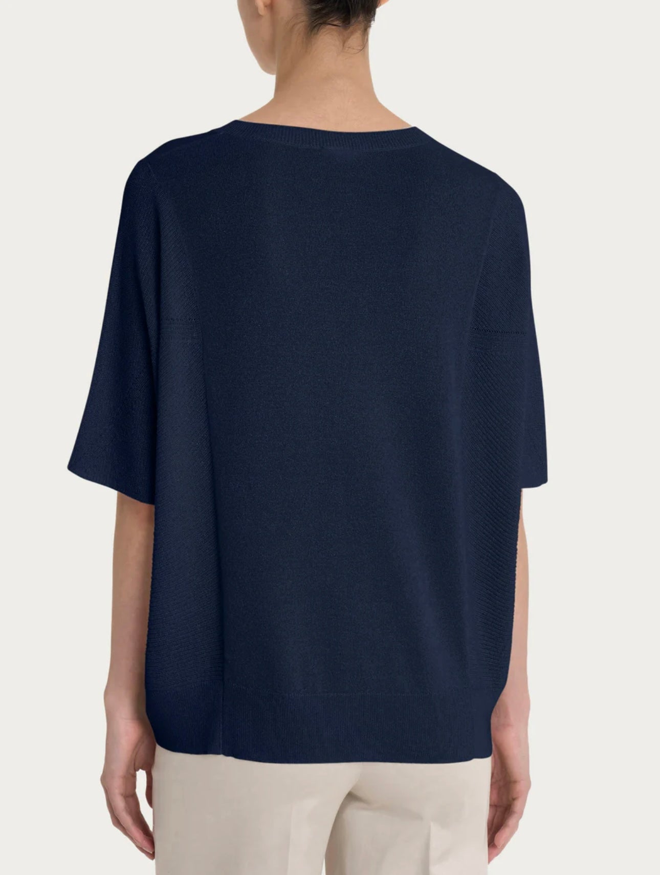 Maglia Ragno con scollo a V in Crêpe Lurex