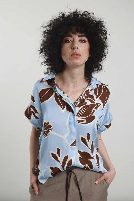 Camicia floreale manica corta Susy mix