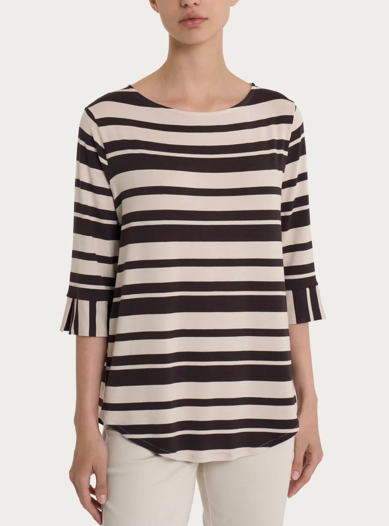 Maglietta Ragno a righe alternate in Viscosa Summer