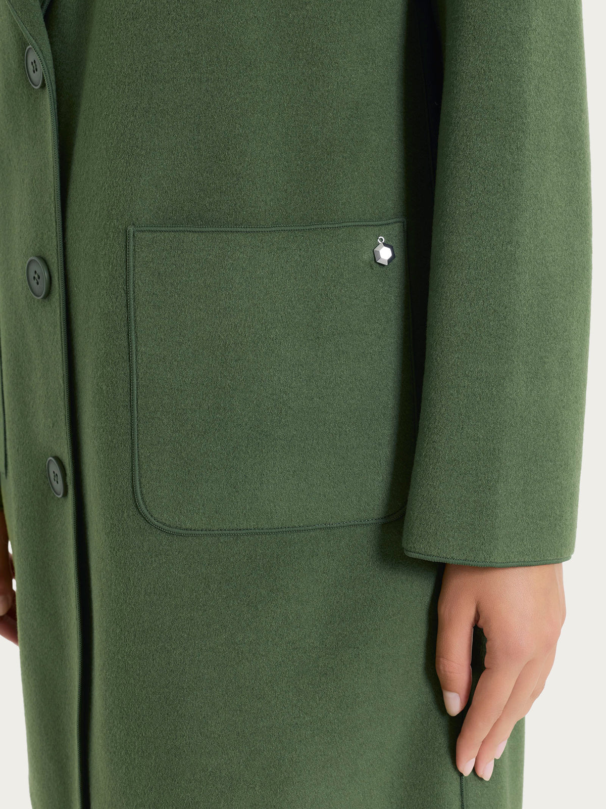 Cappotto Ragno con bottoni in Vegan Wool art. DQ61KW