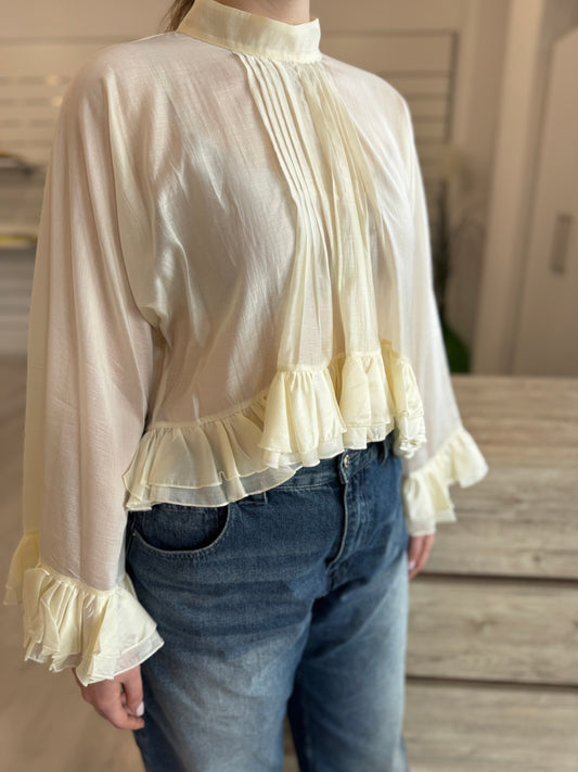 Camicia con rouches