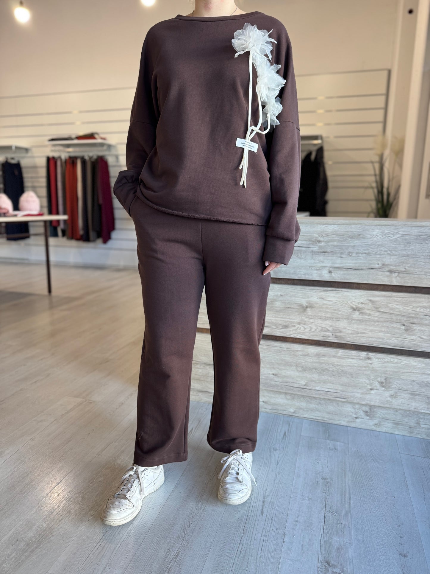 Pantalone in felpa over