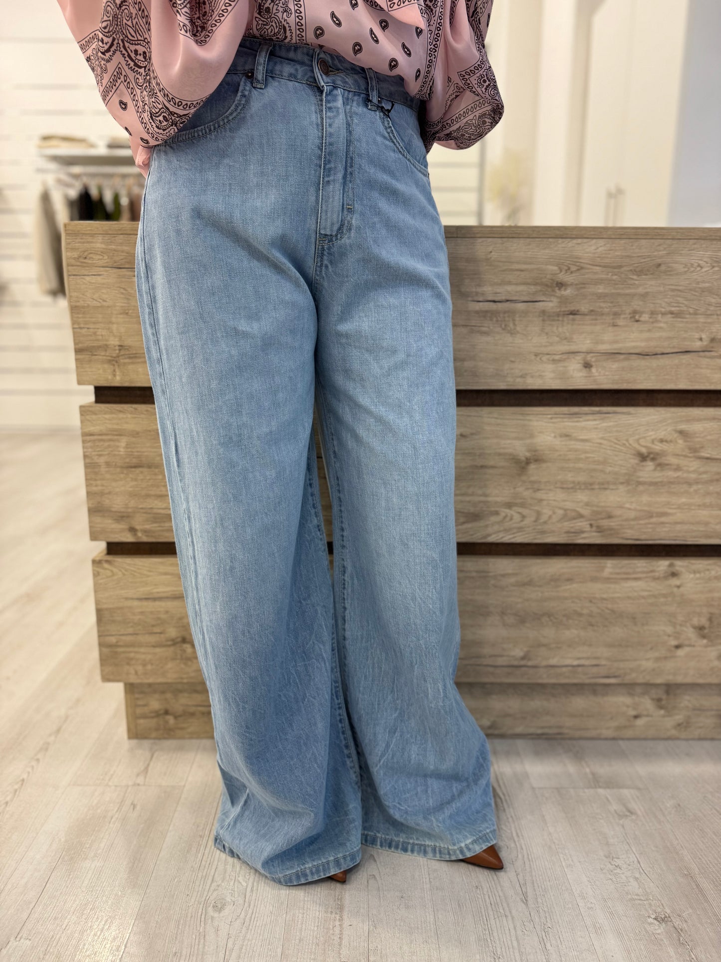 Jeans palazzo con tasconi Art. GIUSI-SKY Tensione in