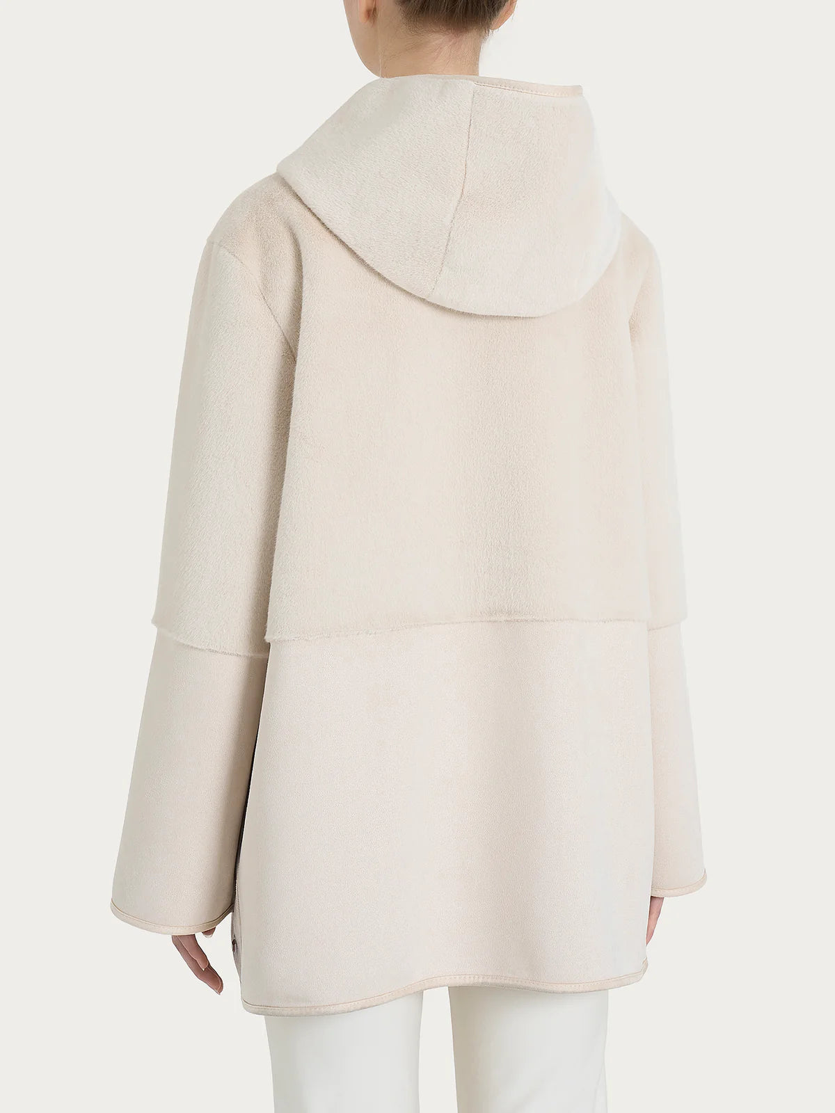 Giacca Ragno con cappuccio double-face in Vegan Shearling art.DQ48KU