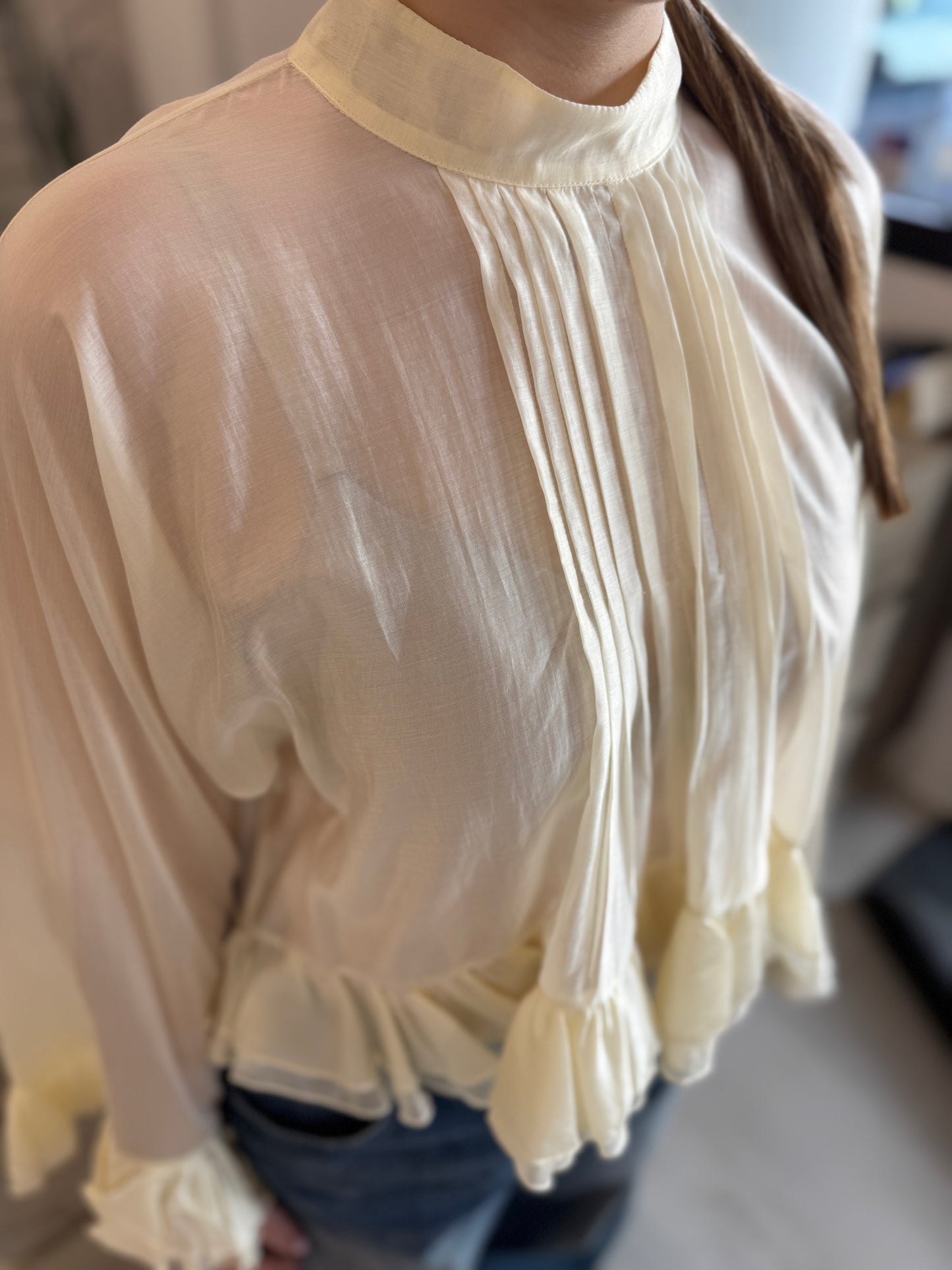Camicia con rouches