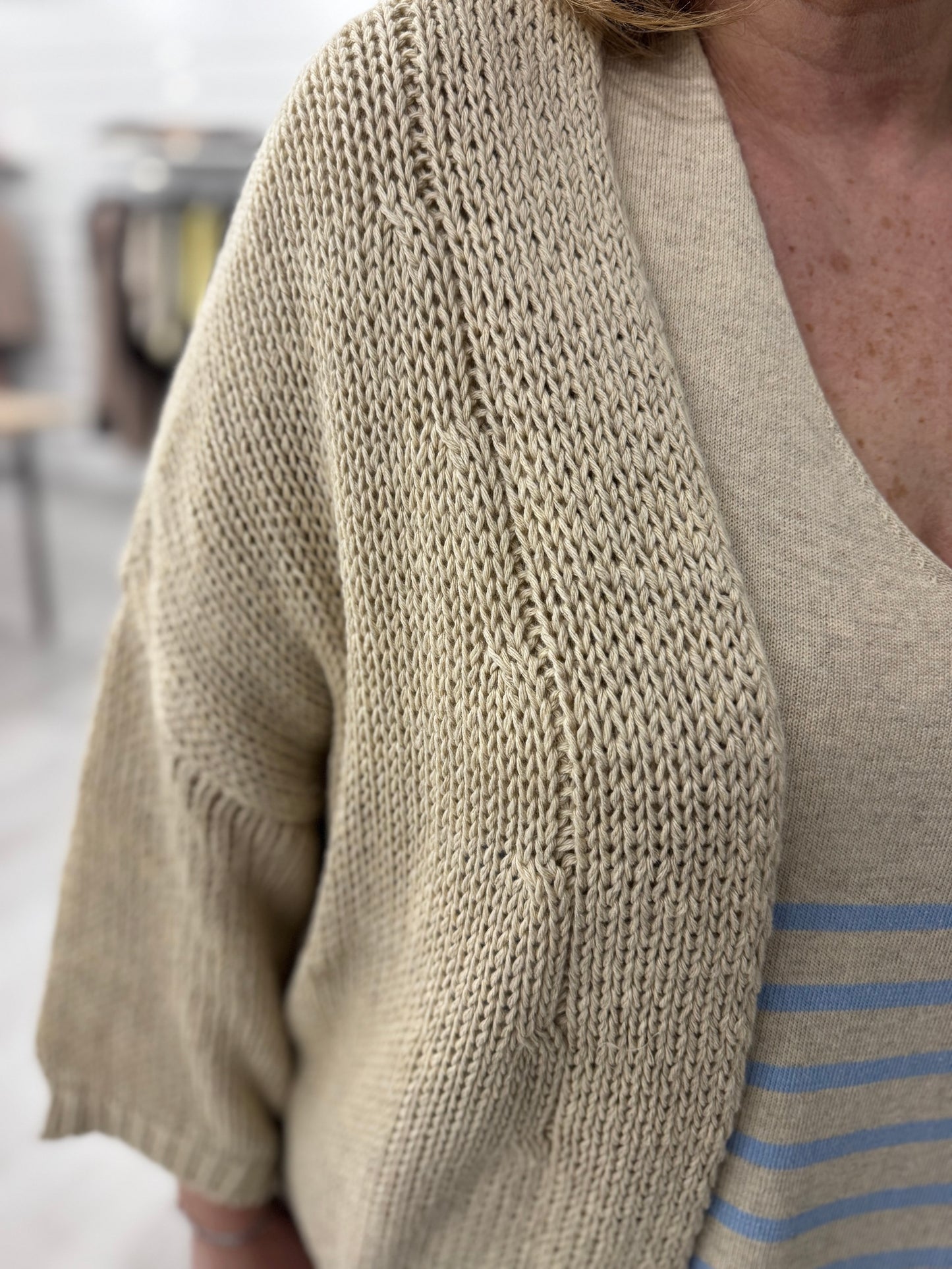 Cardigan senza bottoni