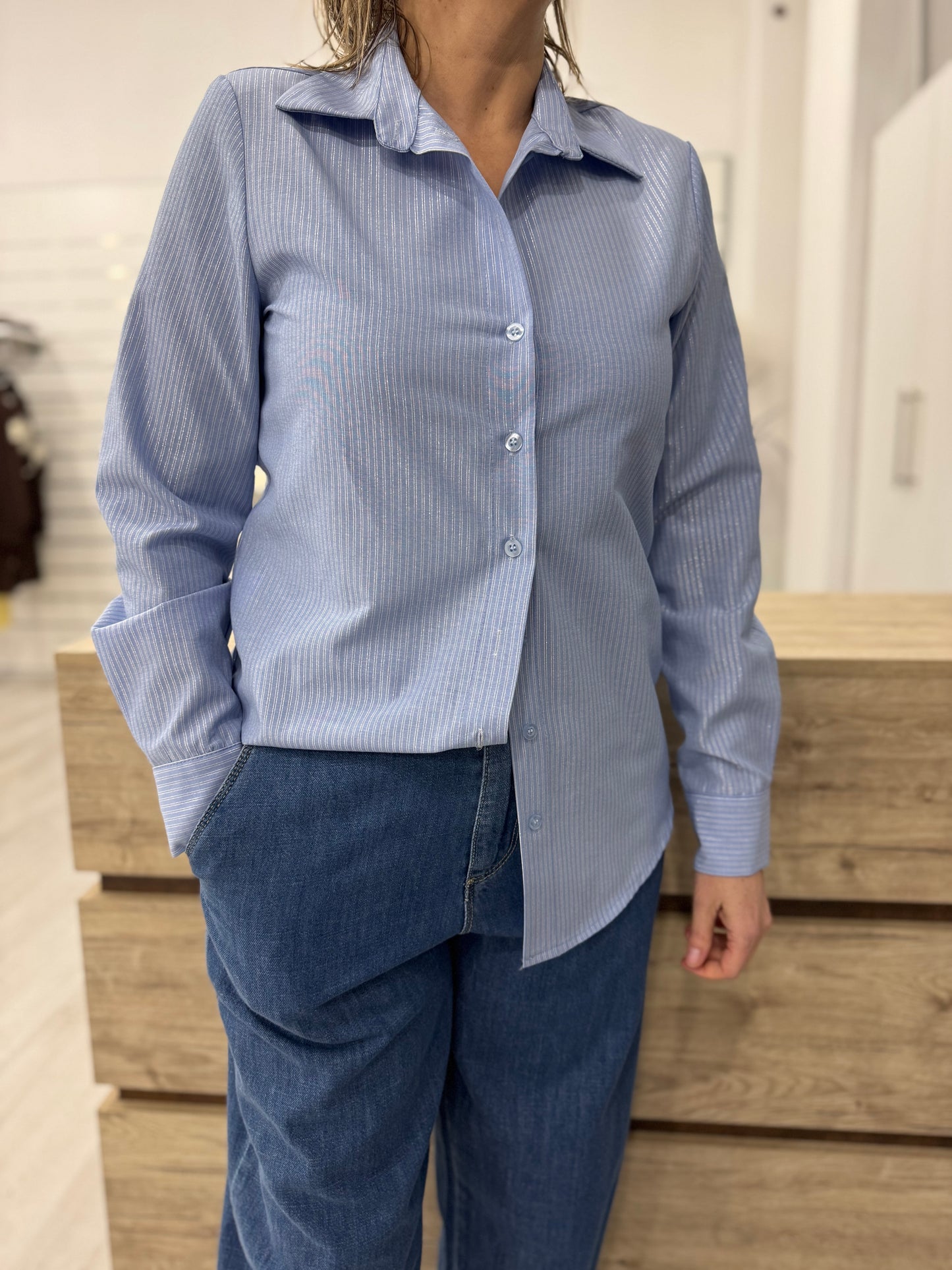 Camicia bacchettata lurex