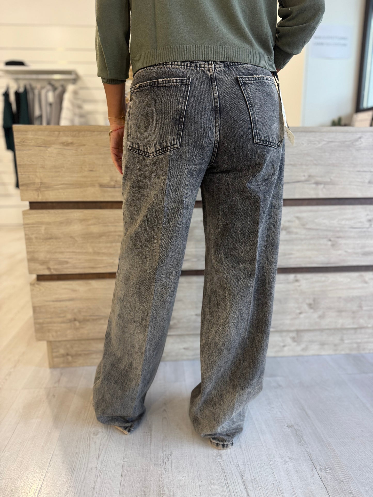 Jeans Palazzo grigio Le streghe art. FJ204