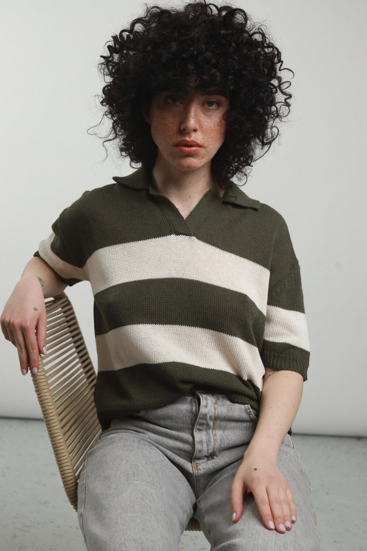 Polo in maglia a righe Susy Mix
