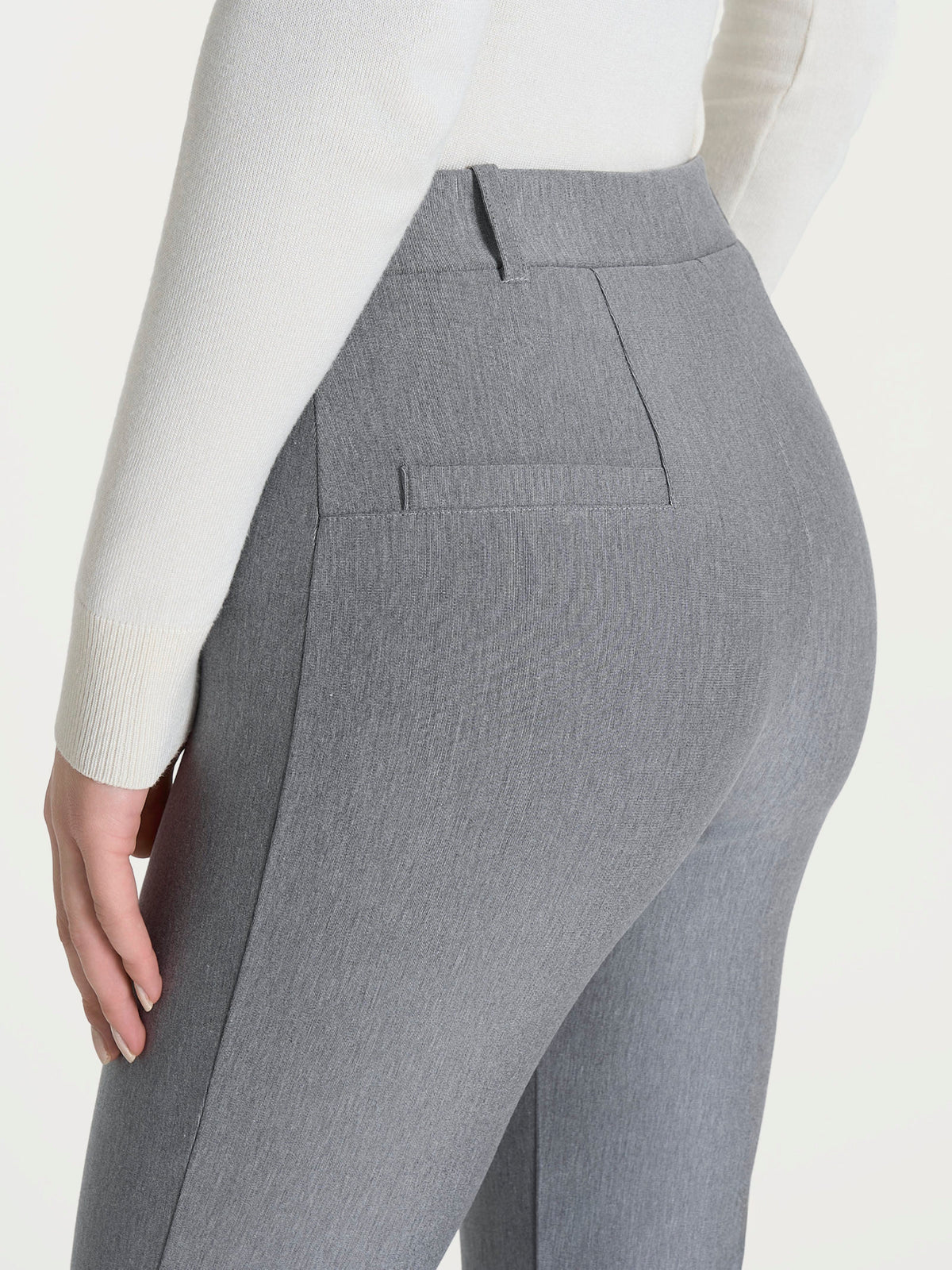 Pantalone Ragno slim dritto con risvolto in Compact art: D091PW