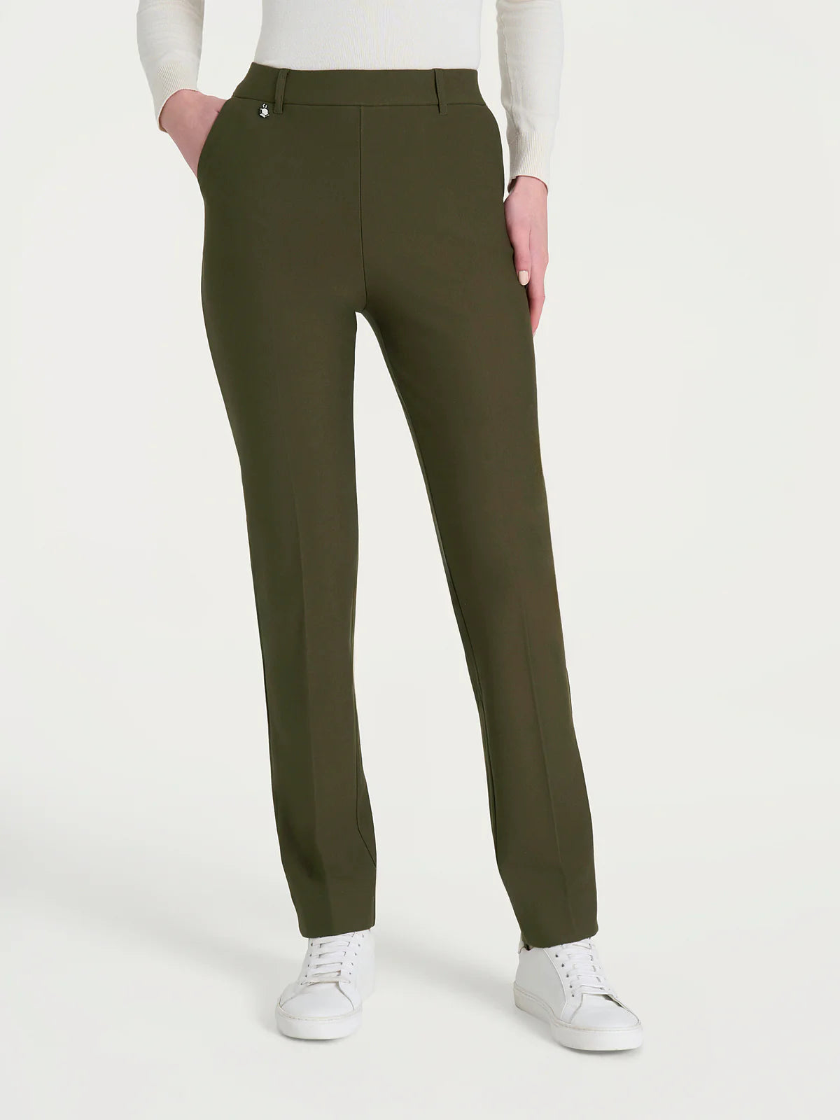 Pantalone Ragno dritto con tasche in Compact art: DB24PP
