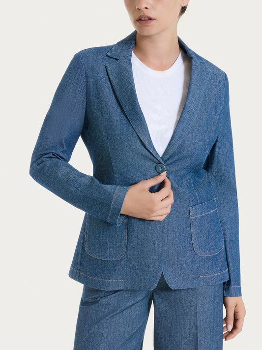 Blazer Ragno due bottoni in Light Denim PE26 art. DN18G9