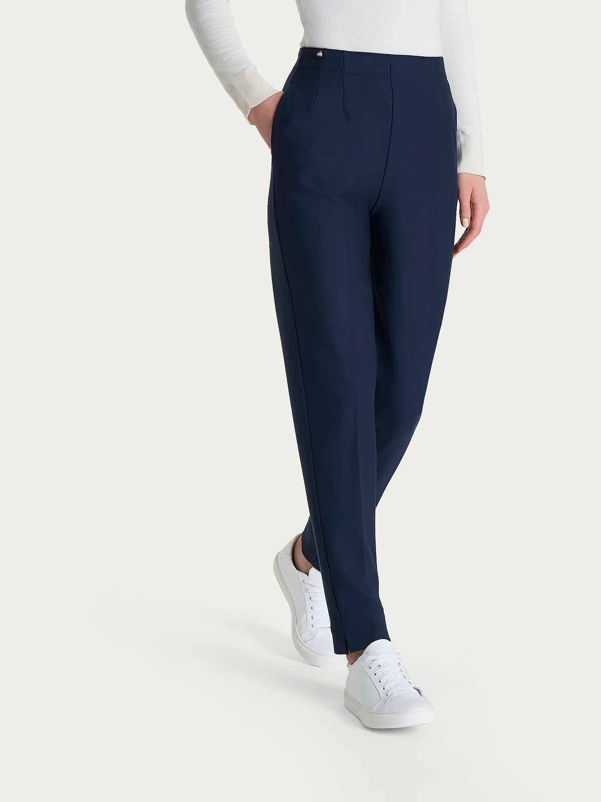 Pantalone Ragno a carota con tasche in tessuto Compact art. DO32PS