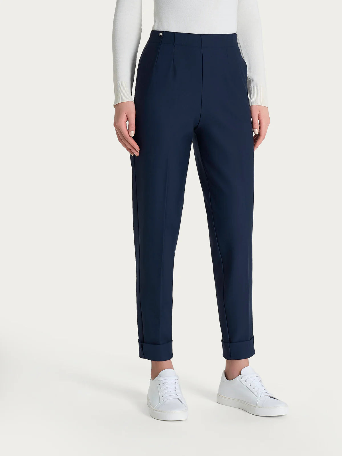 Pantalone Ragno a carota con tasche in tessuto Compact art. DO32PS