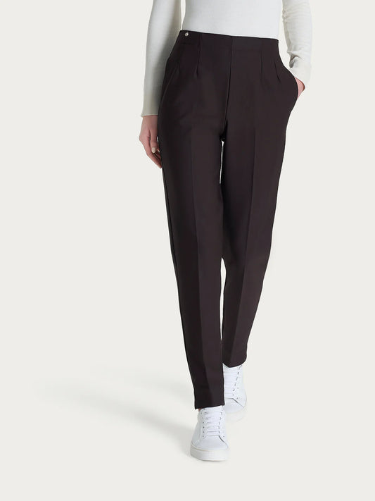 Pantalone Ragno a carota con tasche in tessuto Compact art. DO32PS