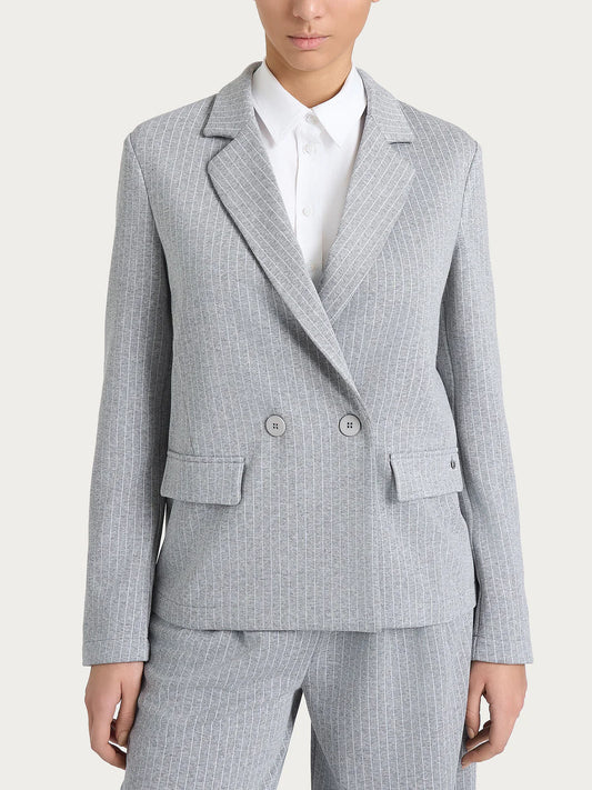 Blazer Ragno gessato doppio petto in Eco Jacquard art. DR48G6