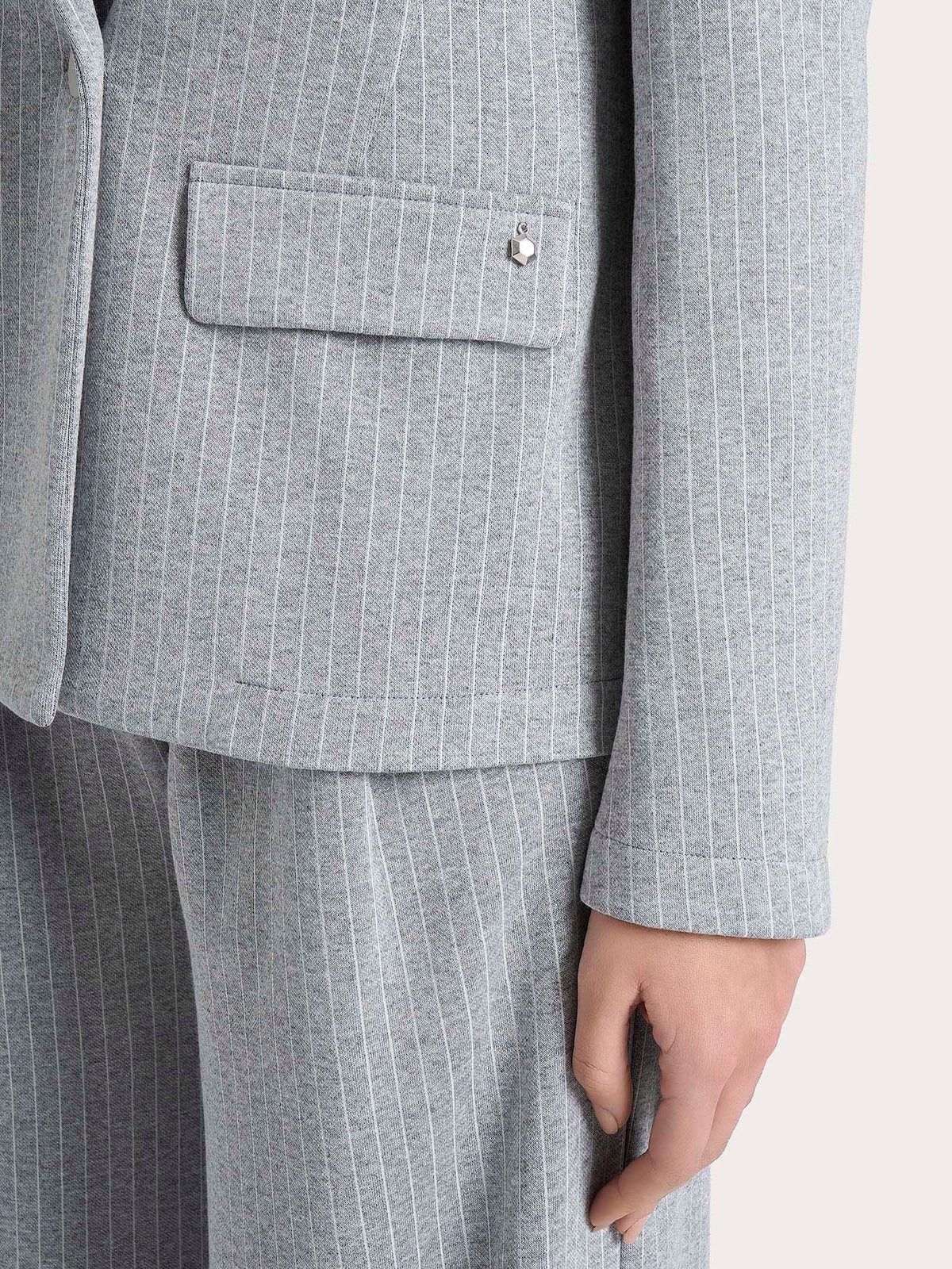 Blazer Ragno gessato doppio petto in Eco Jacquard art. DR48G6
