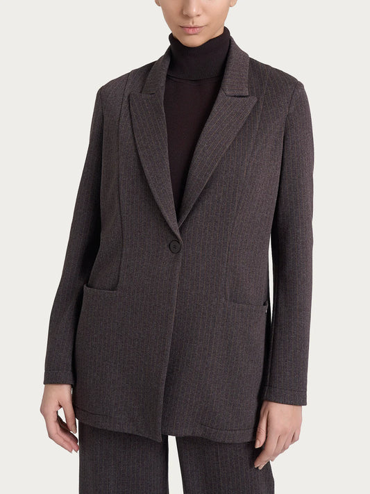 Blazer Ragno over gessato in Eco Jacquard art. DR48G9