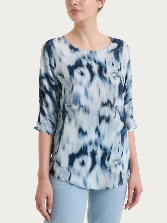 Blusa Ragno con manica 3/4 e fantasia in EcoSeta PE26 art.DS86SX