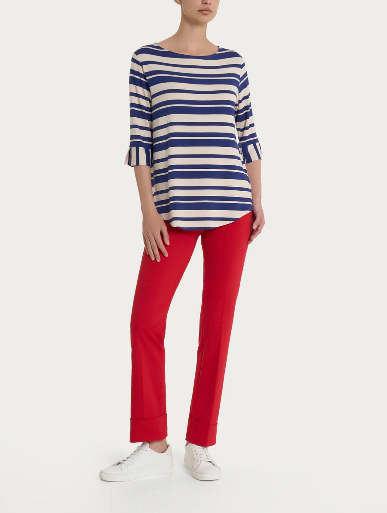 Maglietta Ragno a righe alternate in Viscosa Summer