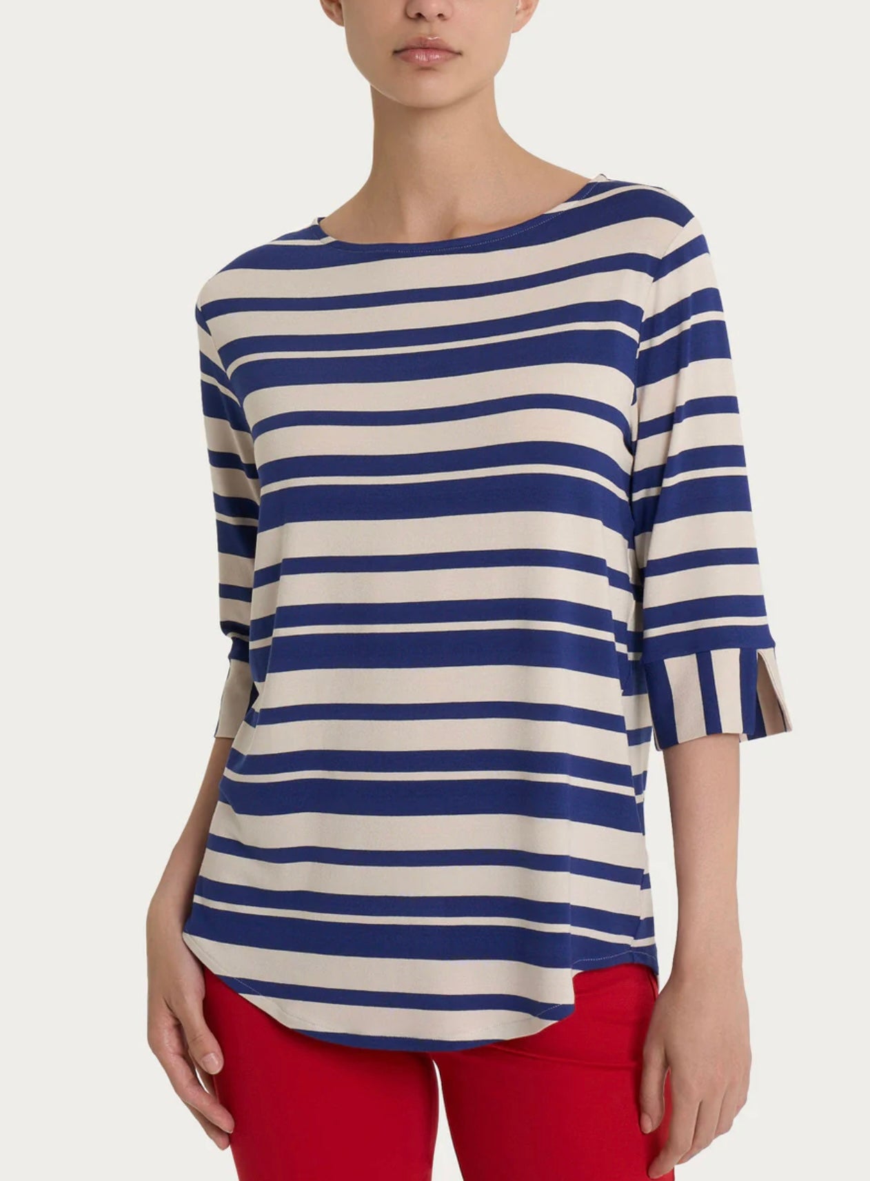 Maglietta Ragno a righe alternate in Viscosa Summer