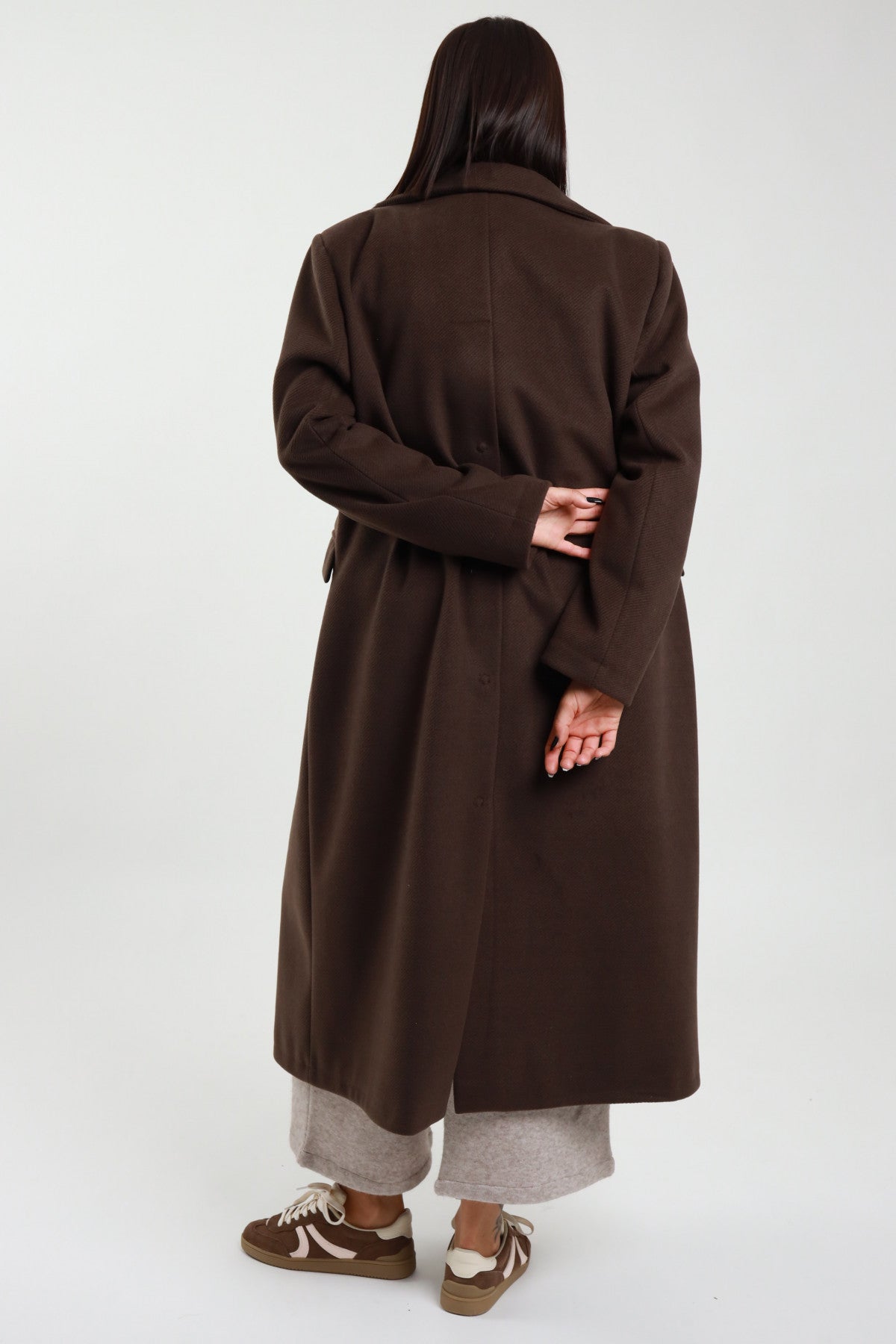 Cappotto lungo cioccolato Susy star