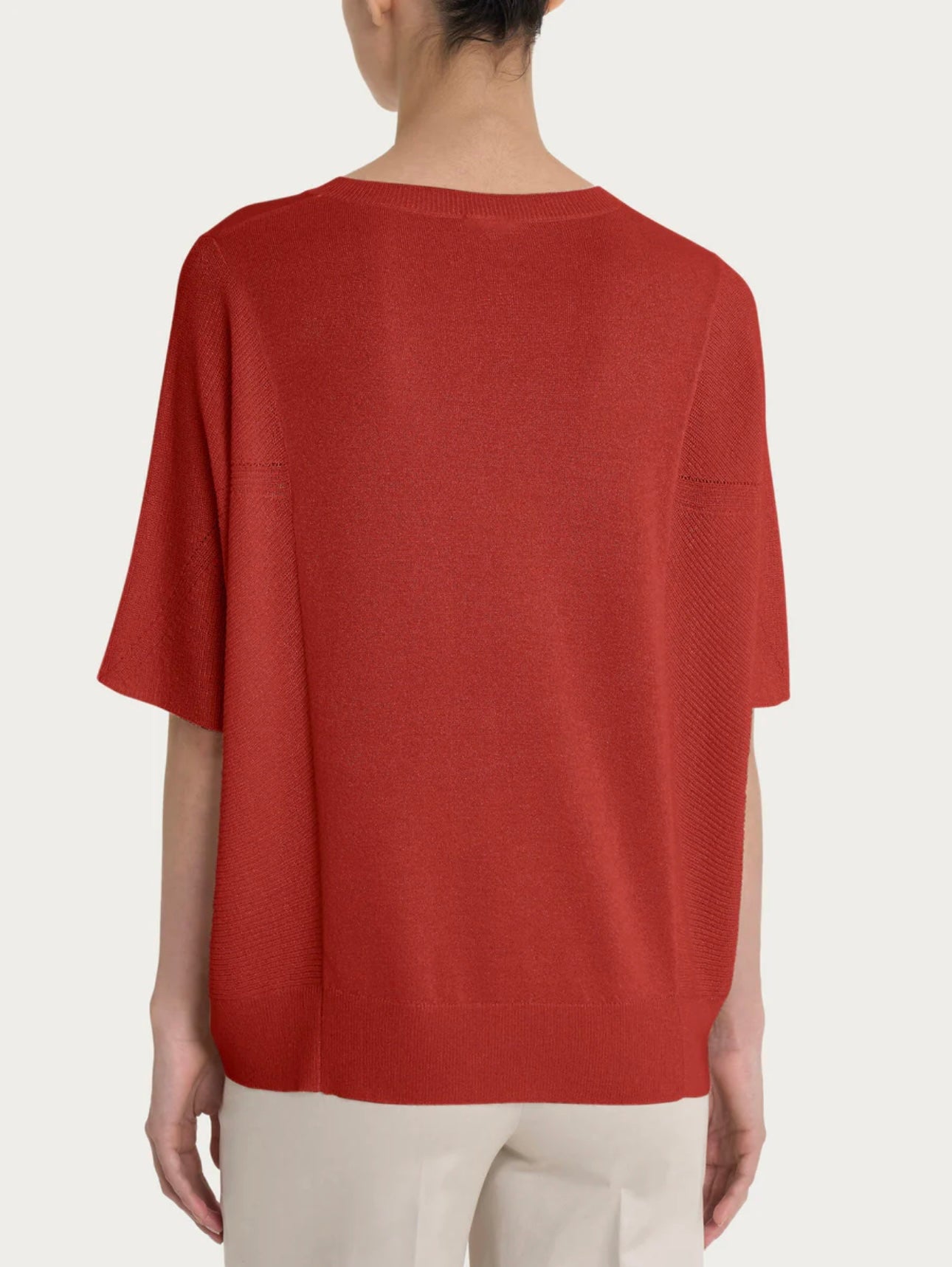 Maglia Ragno con scollo a V in Crêpe Lurex